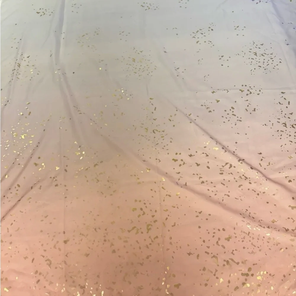 Barely Used Pink and Gold Shower Curtain Item PHK7061